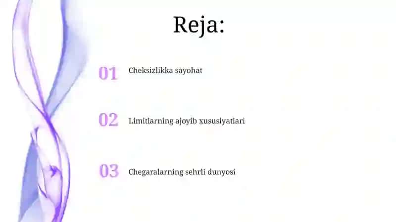 Chegaralarni hisoblash usullari 2