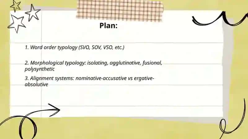 Aspects of comparative typology 2
