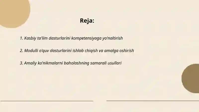 Kasbiy ta'lim mazmuni va texnologiyalari 2