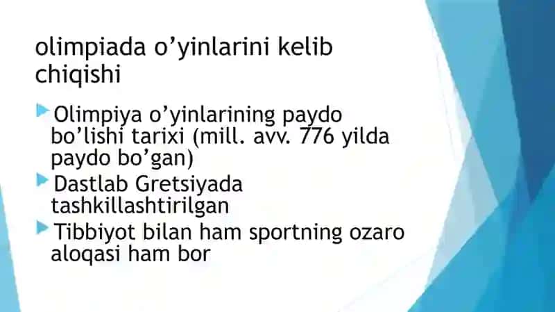 Olimpiada o'yinlari tarixi 2