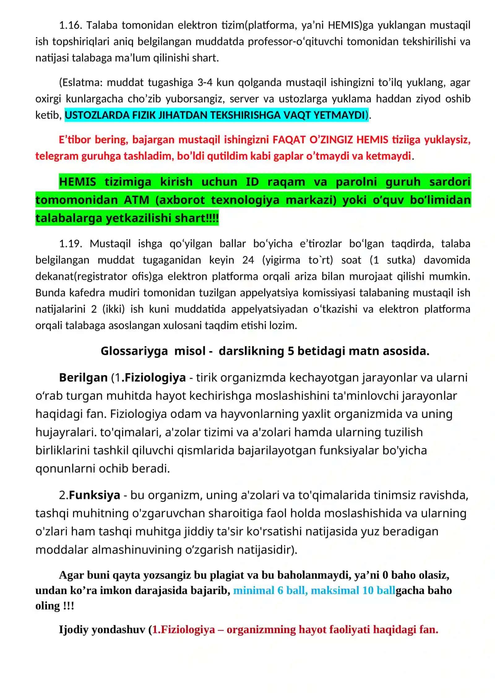 Glossariy qanday yoziladi? 2