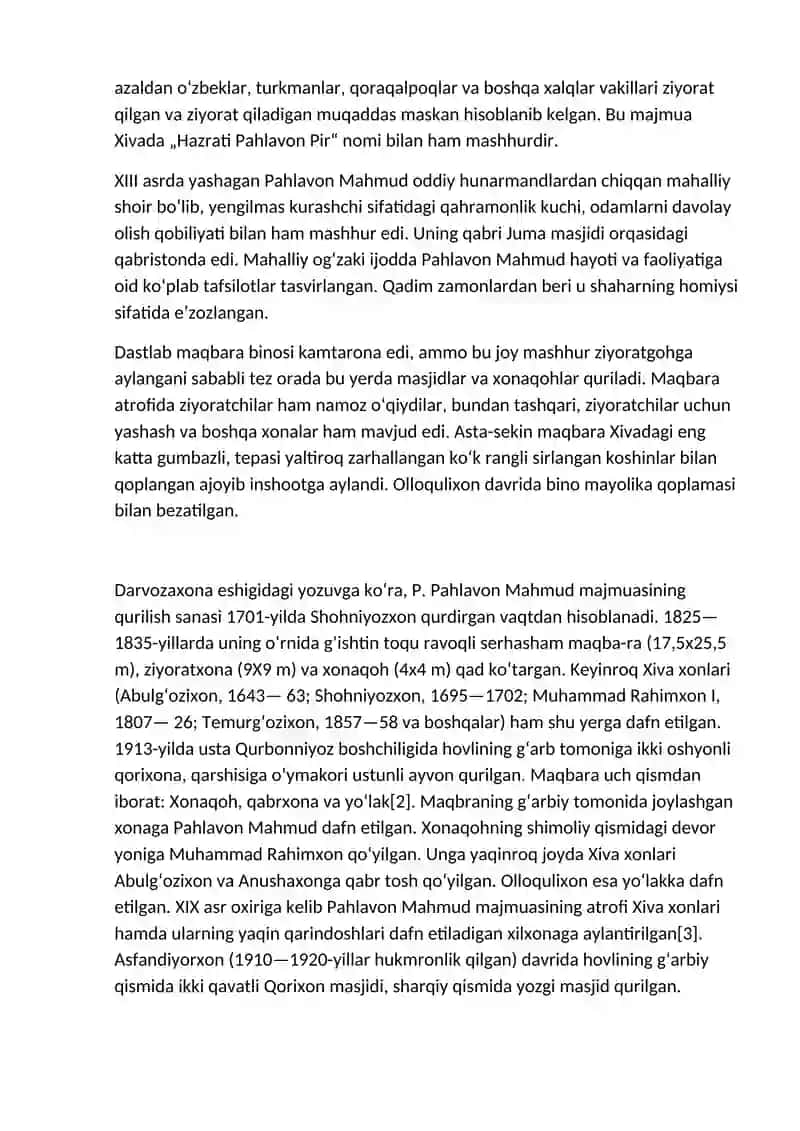 Paxlavon Mahmud uy muzeyi 2