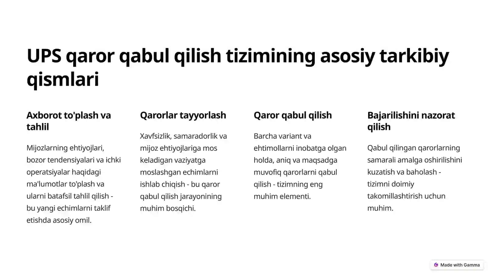 Qaror qabul qilish 2