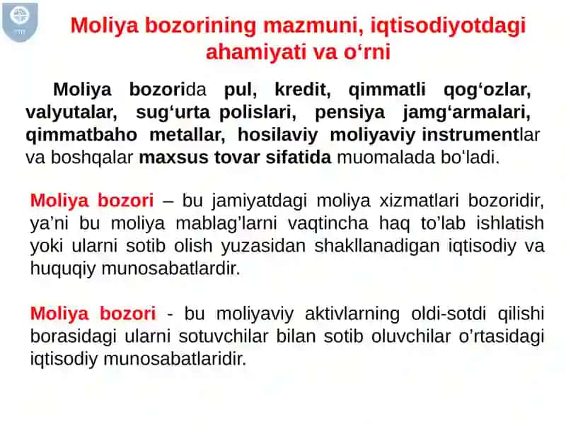Moliyaviy bozorlar 2