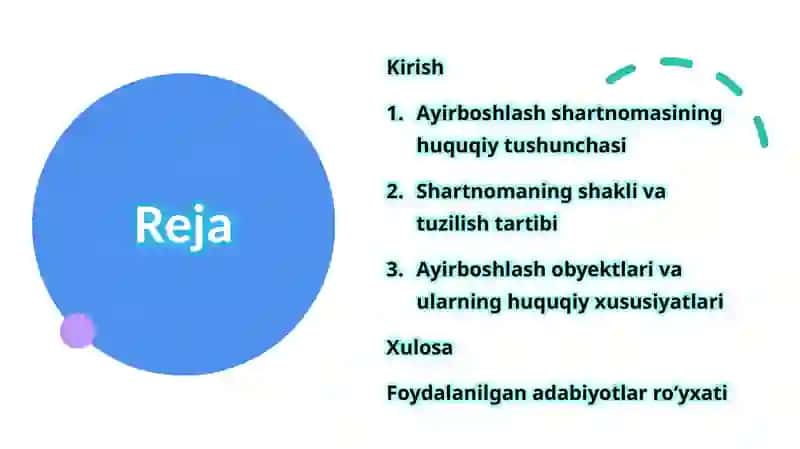 Ayirboshlash shartnomasi 2