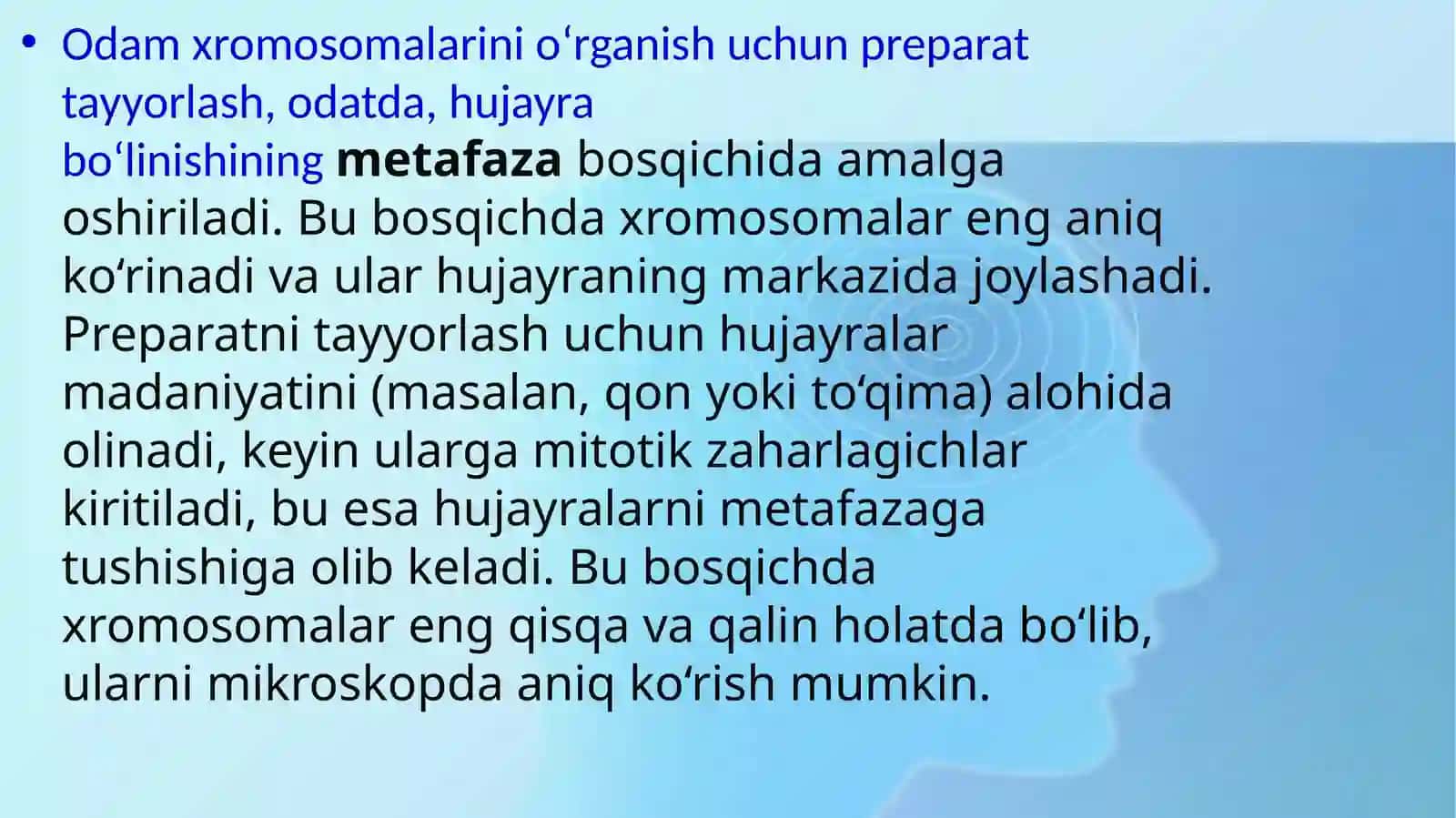 Odamlar xromosomlarini o‘rganish metodlari 2