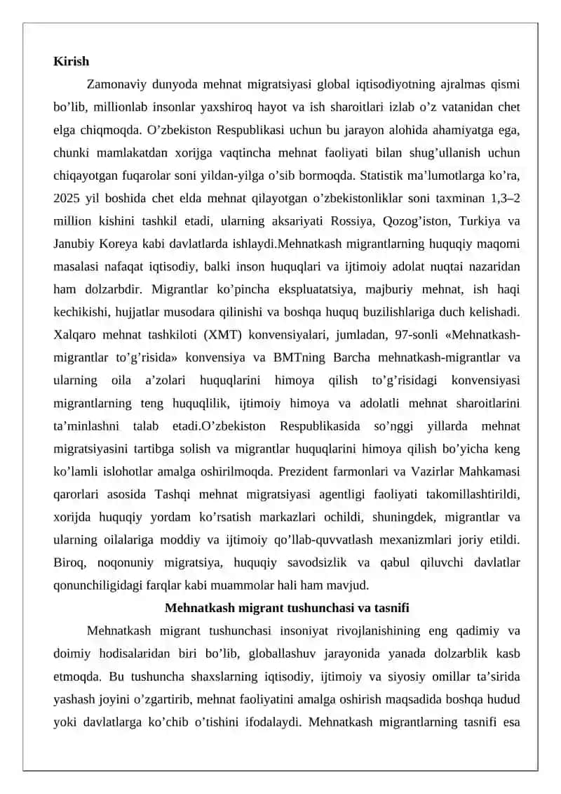 Mehnatkash migrantlarning huquqiy maqomi 2