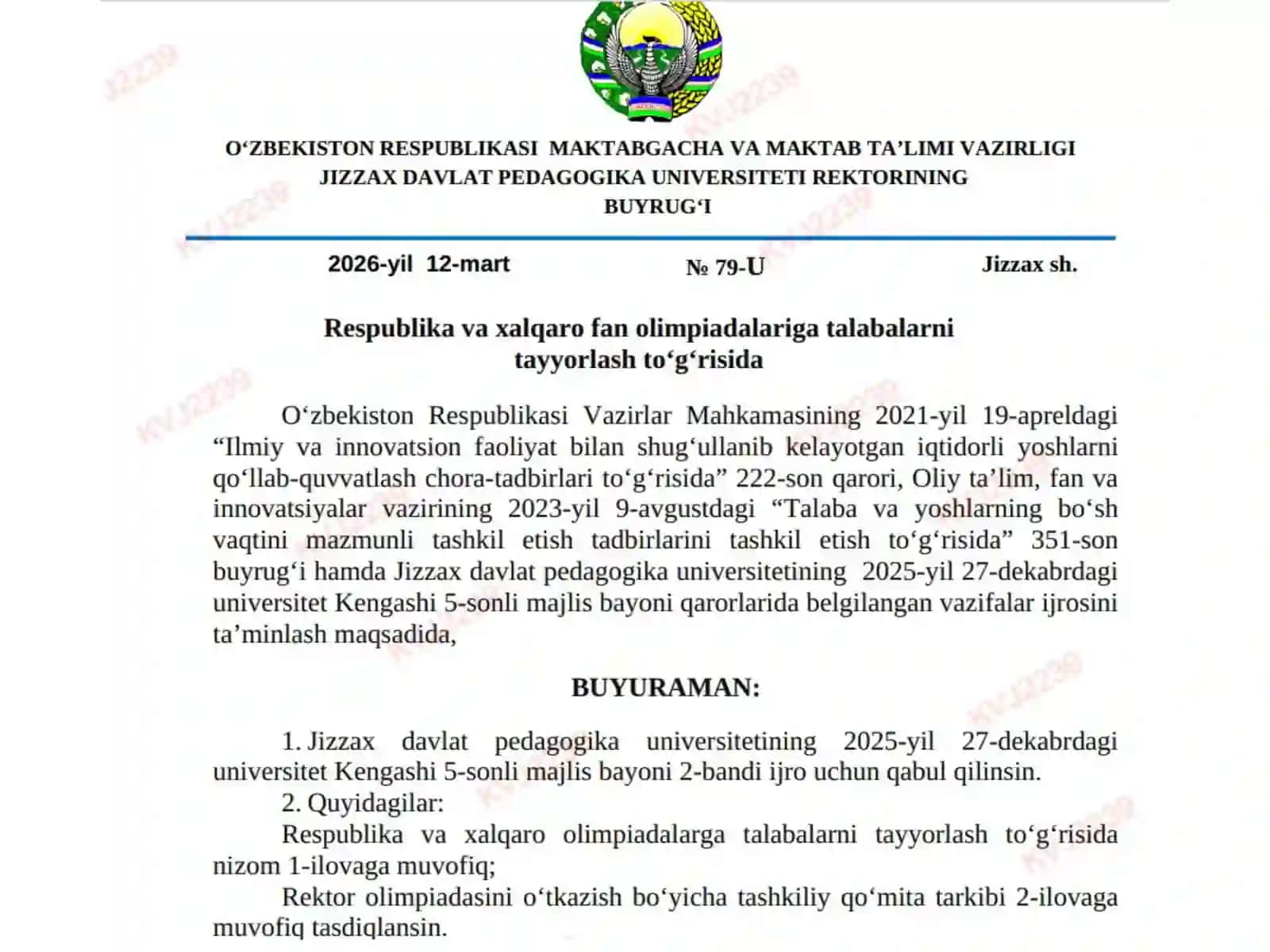 2-masala: Iqtidorli talabalar xitobi 2