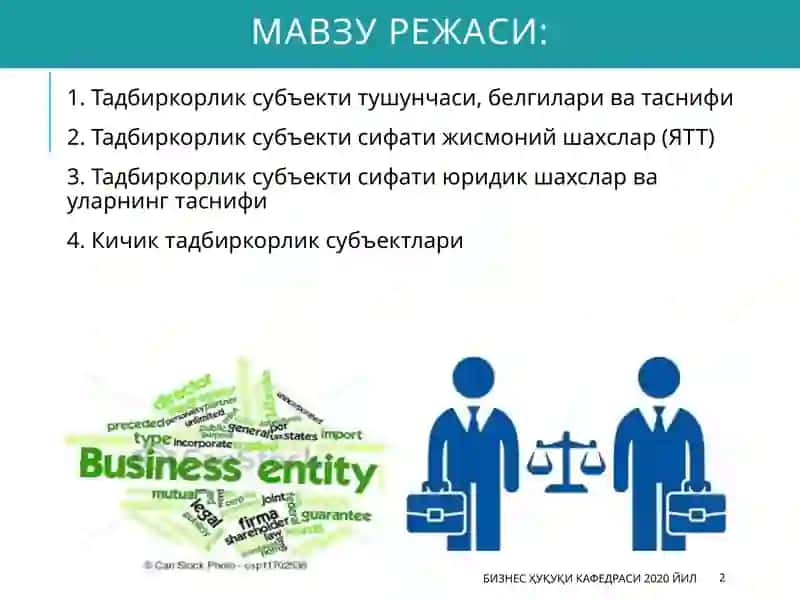 Тадбиркорликфаолиятисубъектлари 2