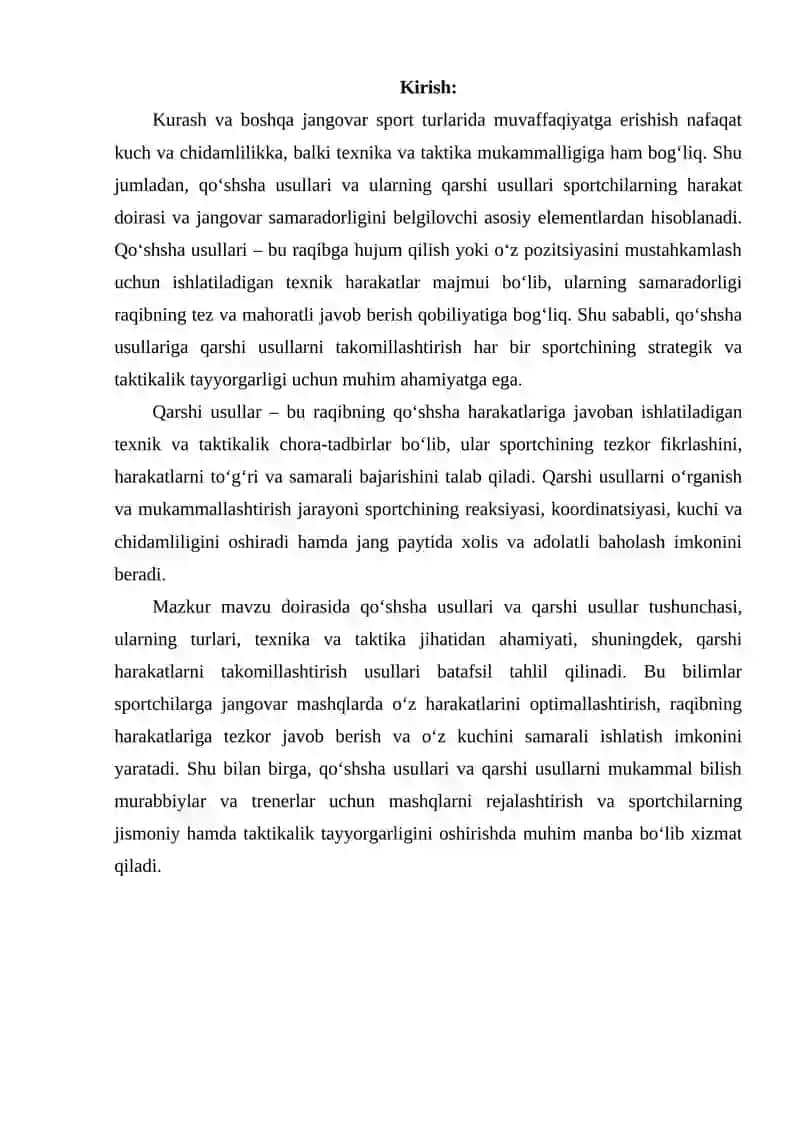 Qo‘shsha usullariga qarshi usullarni takomilashtirish 2