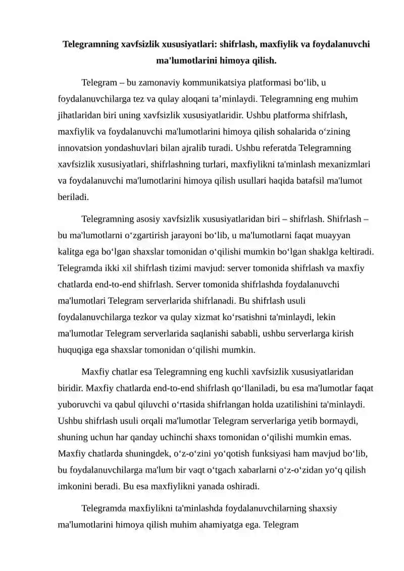 Telegramda xavfsizlik 2