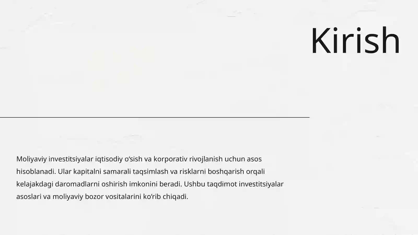 Moliyaviyinvestitsiyalar 2