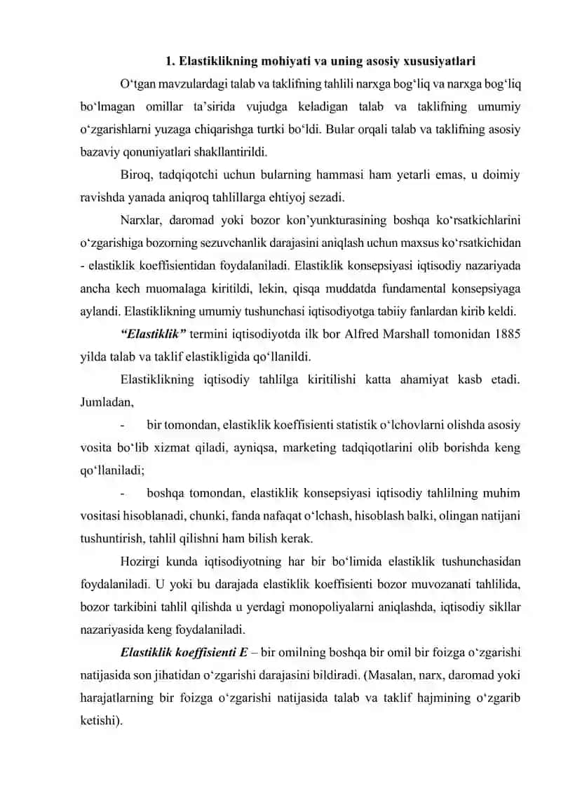 Talab va taklif tahlili asoslari davomi 2