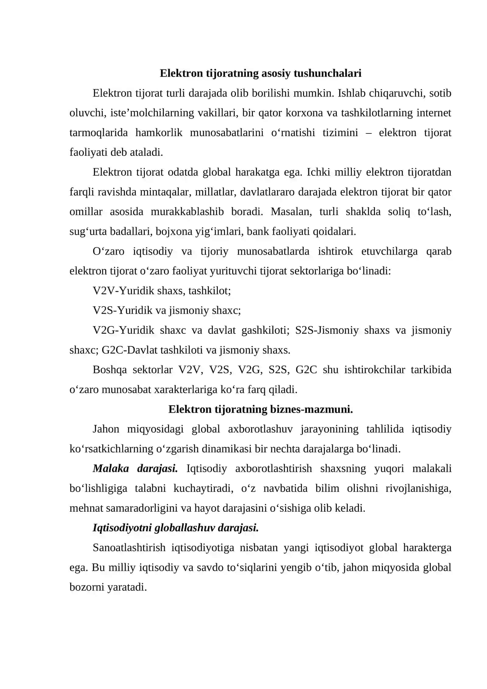 Horijiy elektron tijorat tizimlari 2