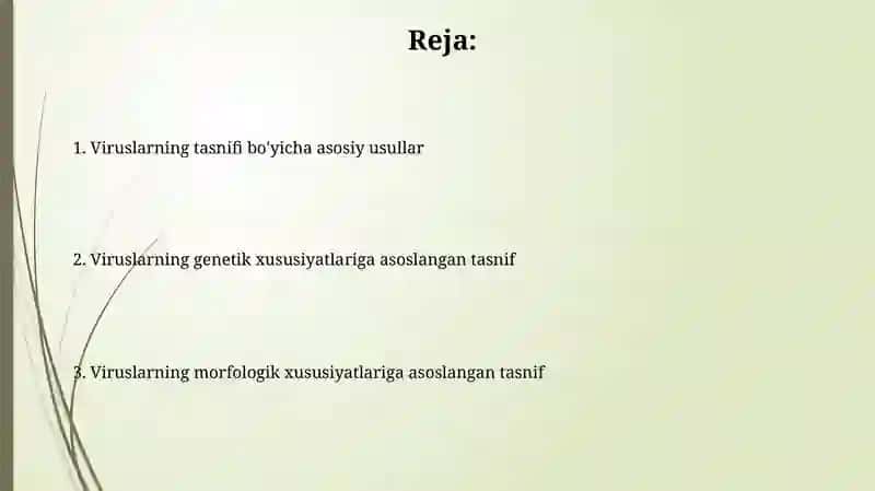 Viruslarning klassifikatsiyasi 2