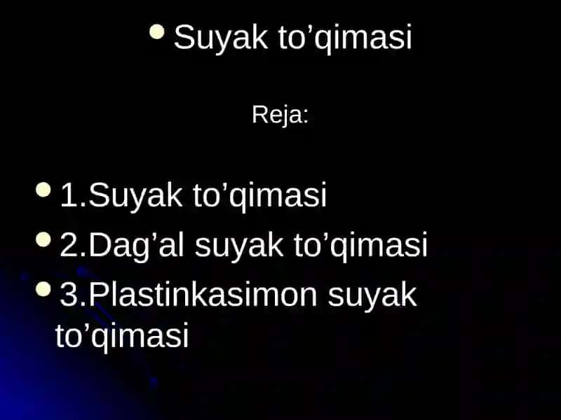 Suyak to’qimasi 2