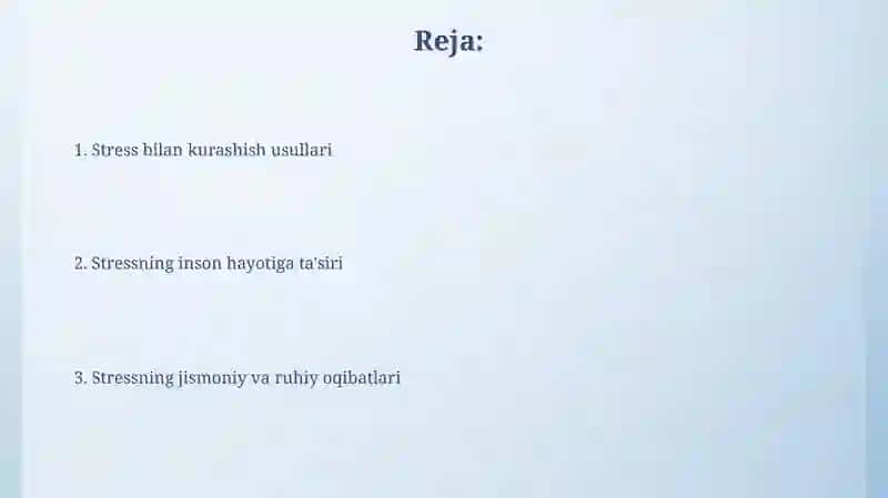 Stress va uning inson hayotiga taʼsiri 2