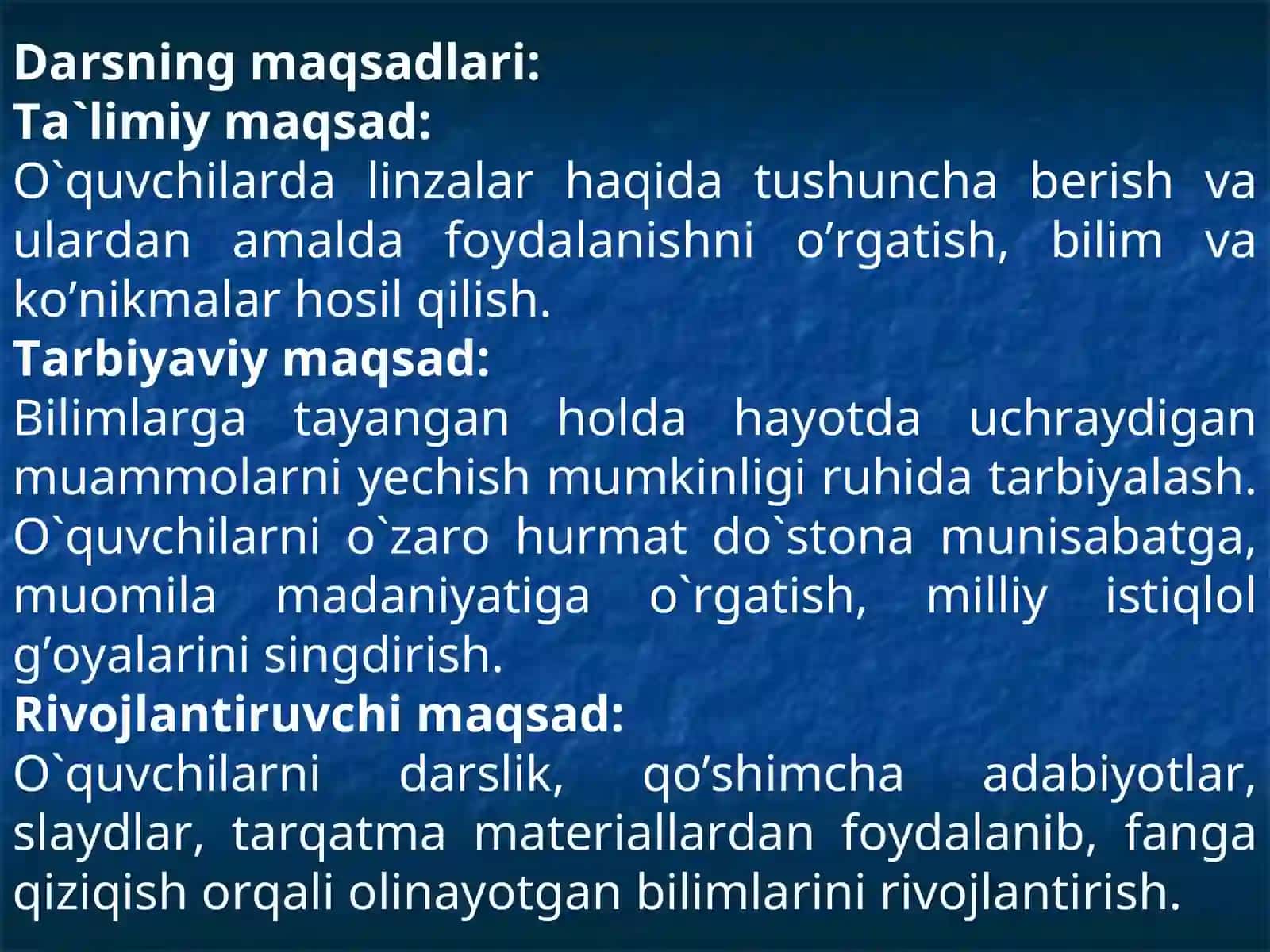 Linzalar haqida tushuncha 2