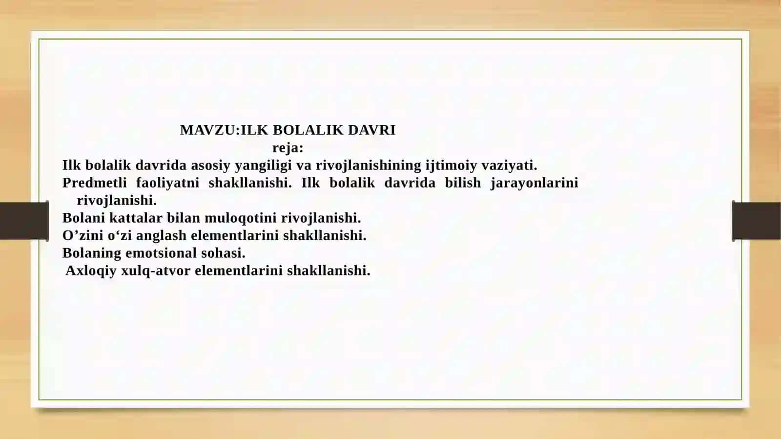 Ilk Bolalik Davri 2