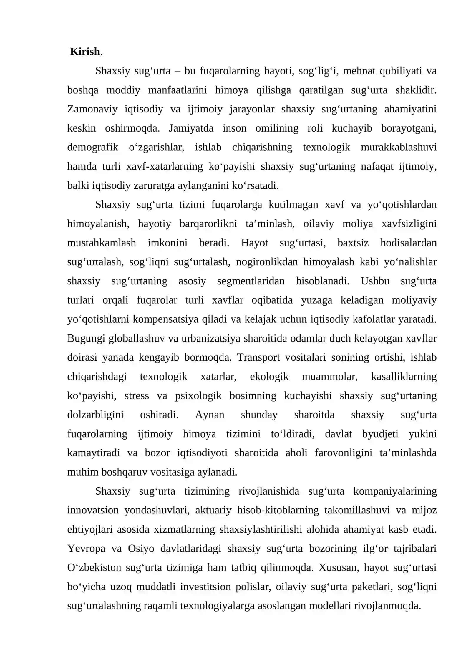 Shaxsiy sug’urta 2