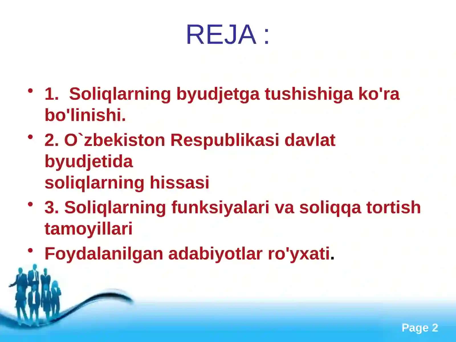 Soliqlar byudjet tizimi 2