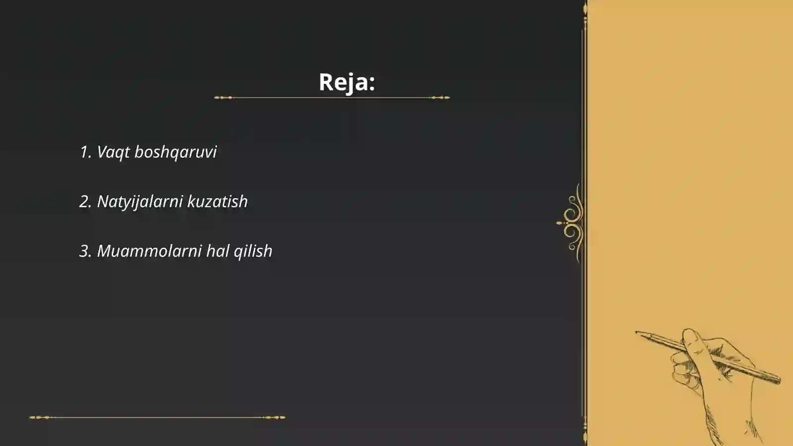 Vaqt boshqaruvi 2