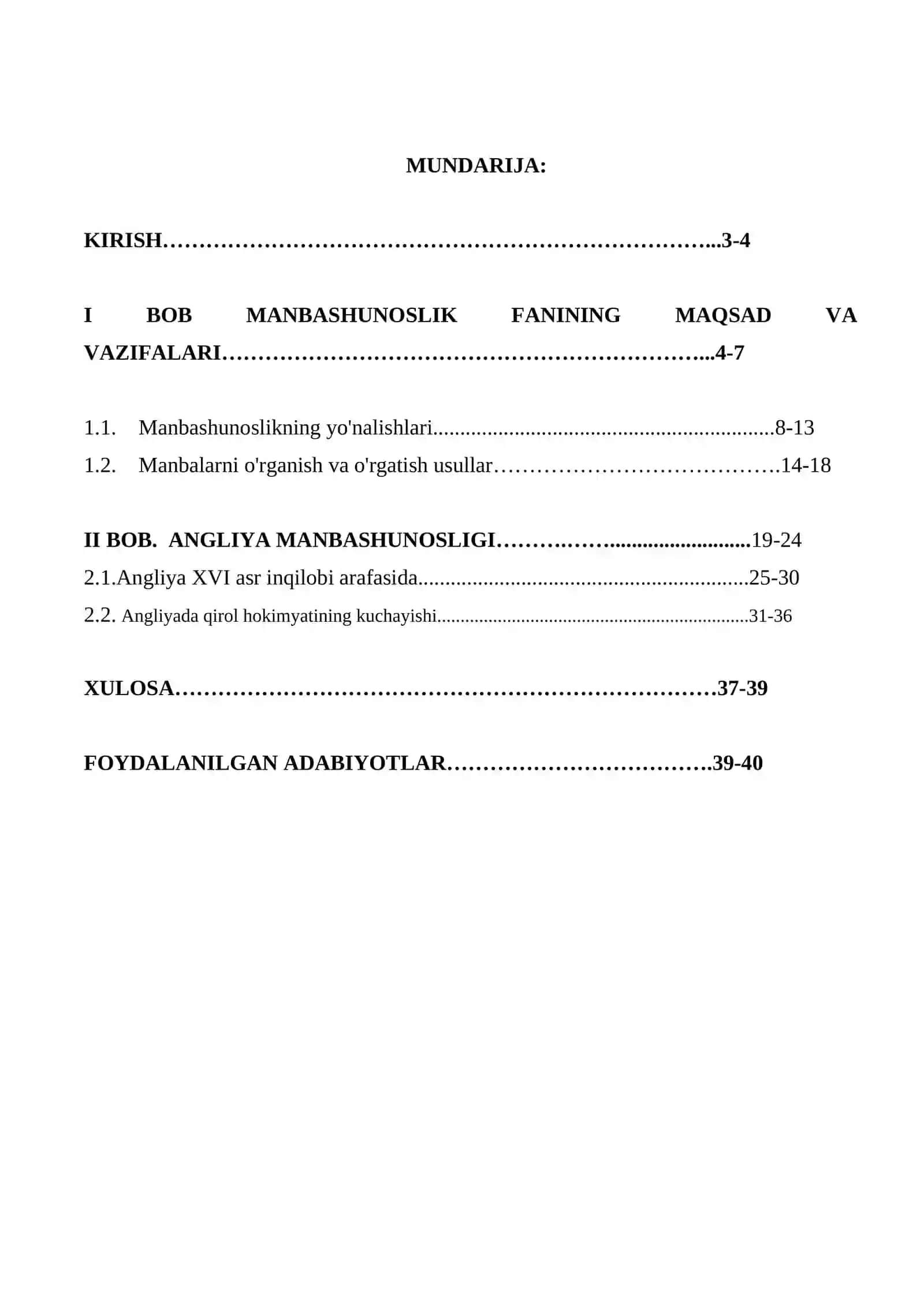 XVI ASR ANGLIYA TARIXI MANBASHUNOSLIGI 2