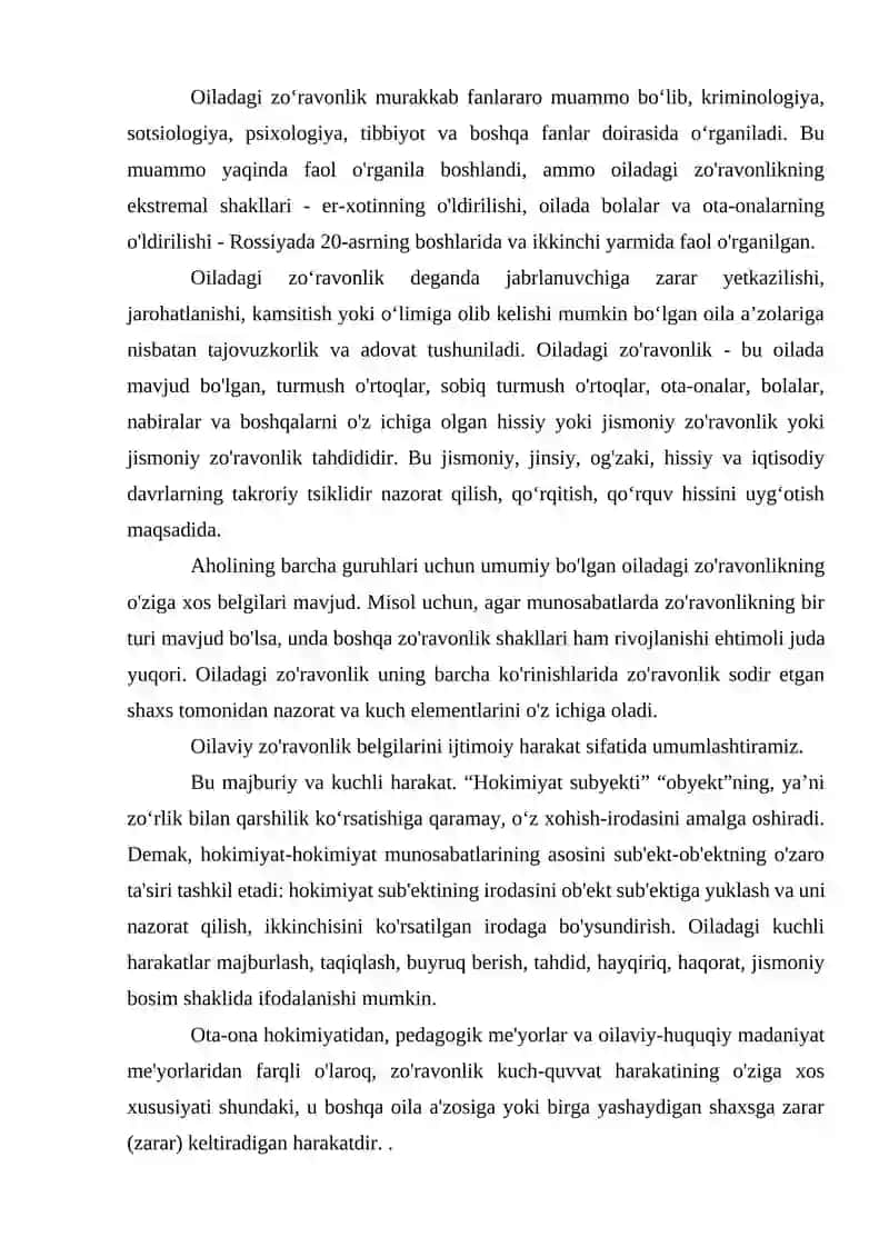 Oiladagi zo'ravonlik 2