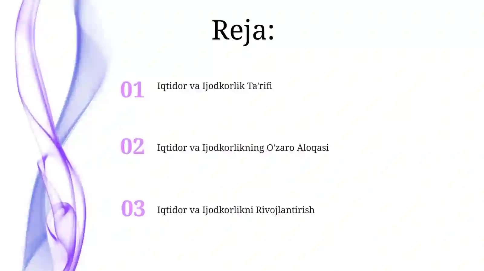 Iqtidor va kireativlik aniqlash 2