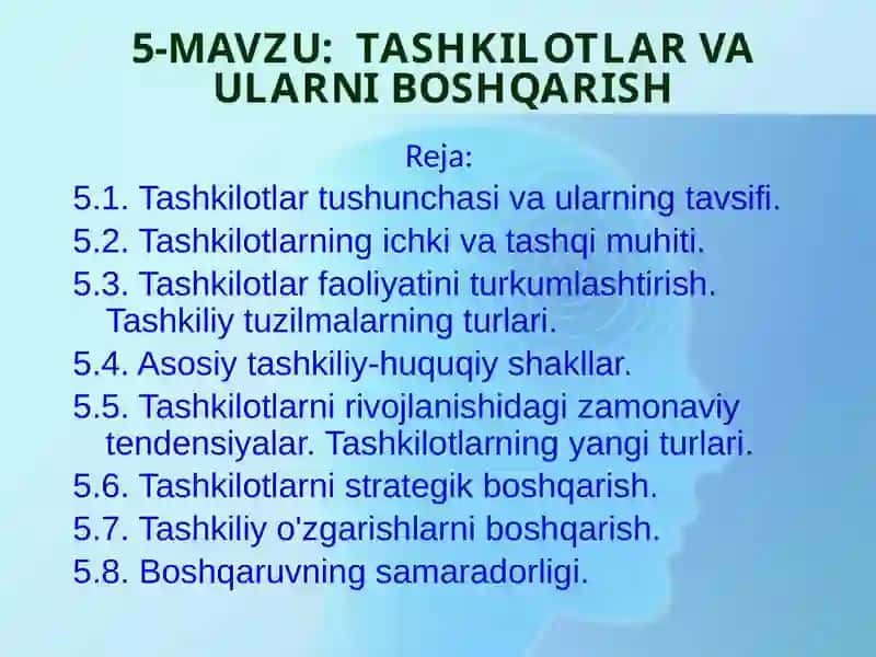 TASHKIOLOTLAR VA ULARNI BOSHQARISH 2