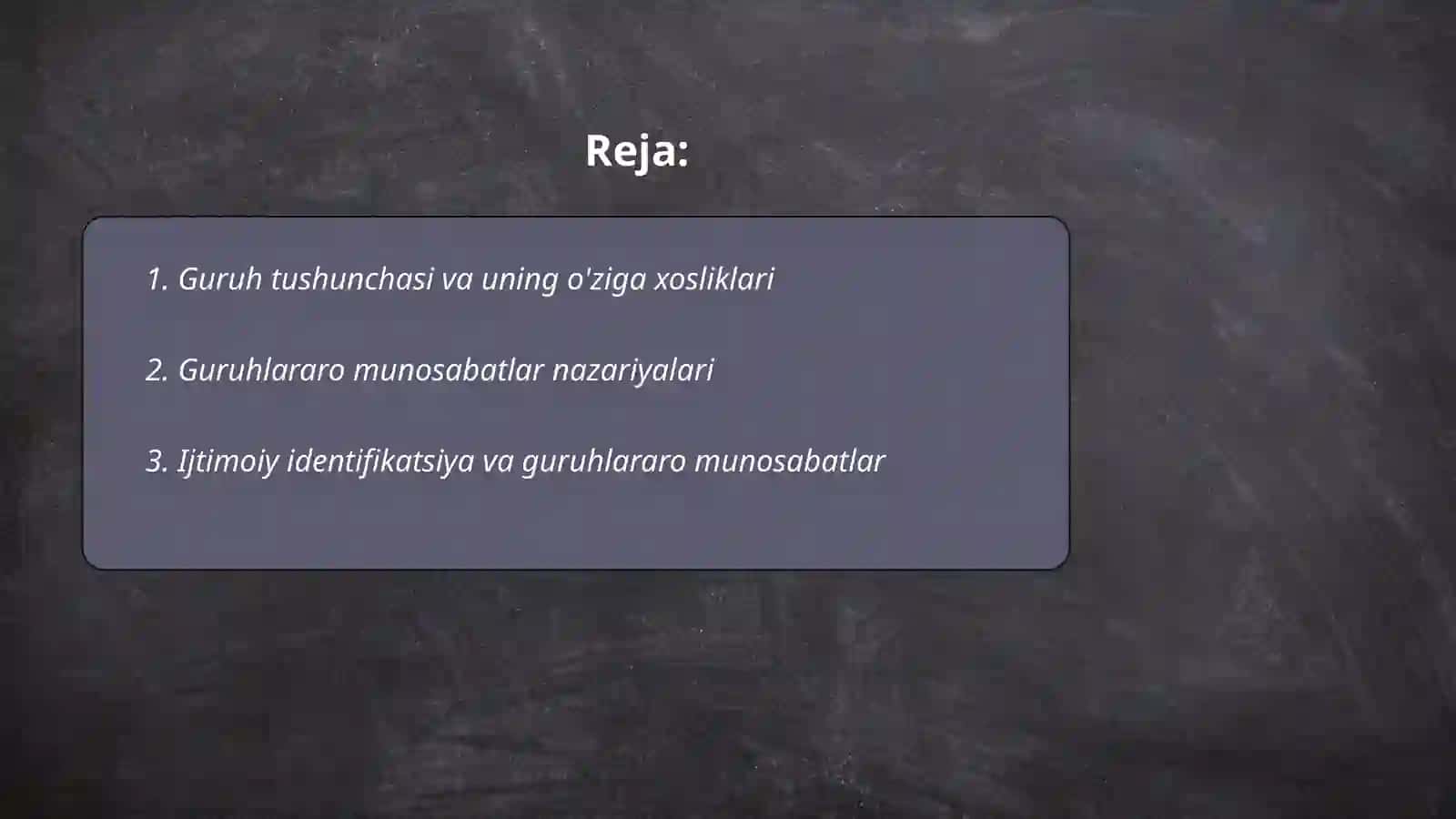 Guruhlararo munosabatlarning o'rganilishi 2
