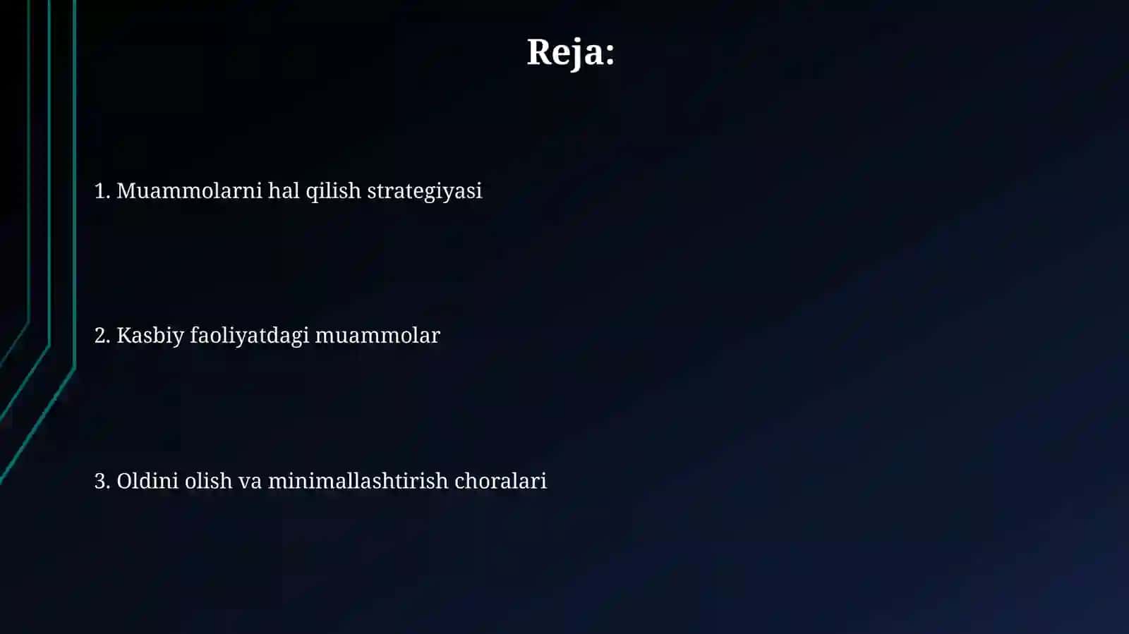 Kasbiy faoliyatda muammoli vaziyatlar 2