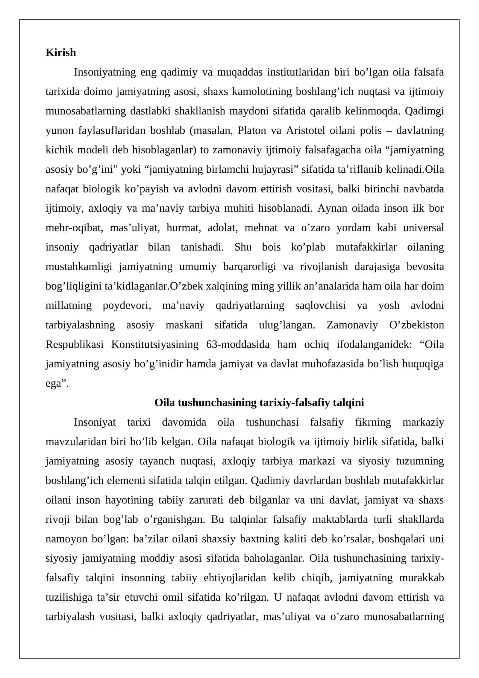 Oila — jamiyatning asosiy bo‘g‘ini sifatida. 2
