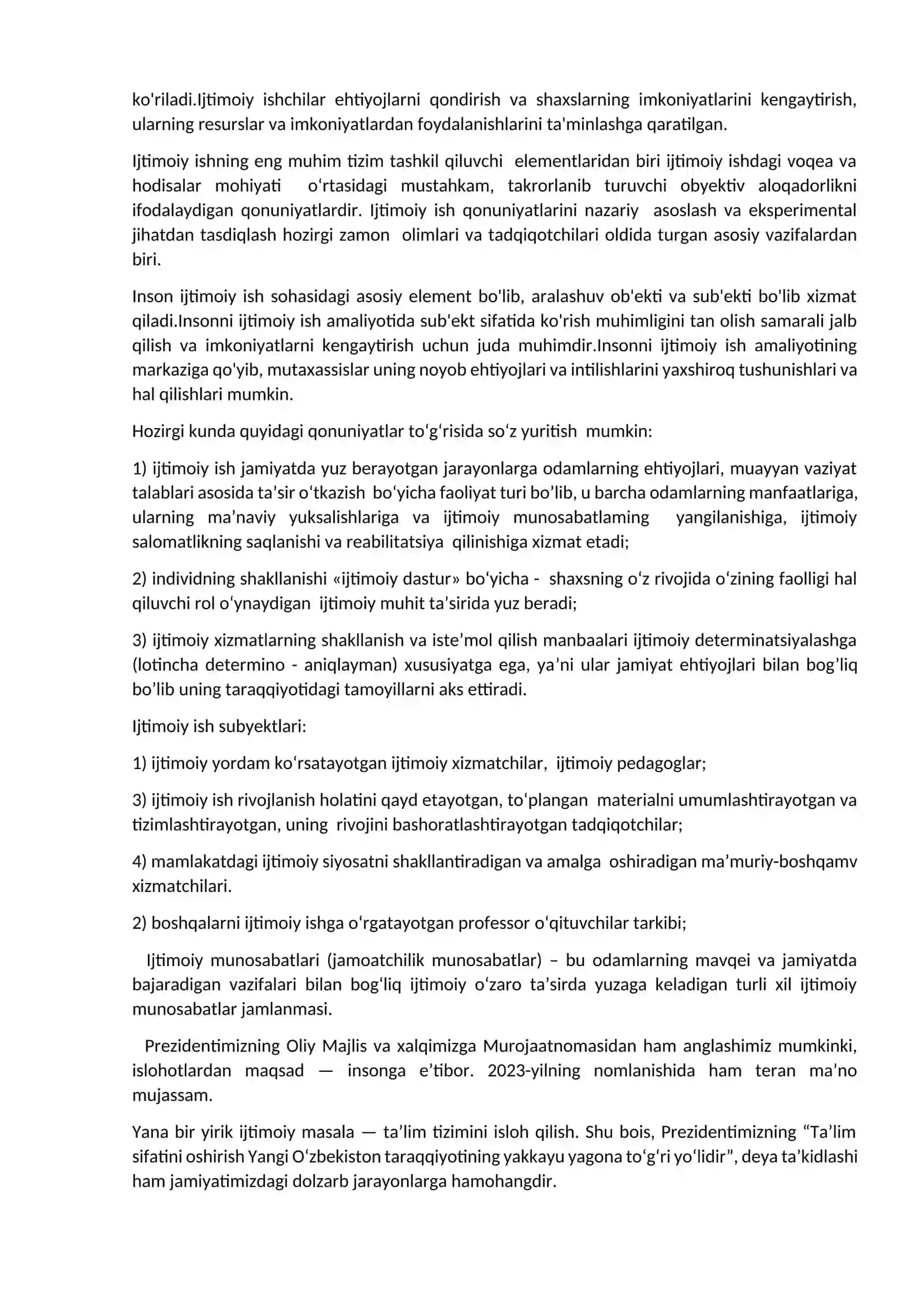 INSON IJTIMOIY ISH OBEKTI VA SUBEKTI SIFATIDA 2