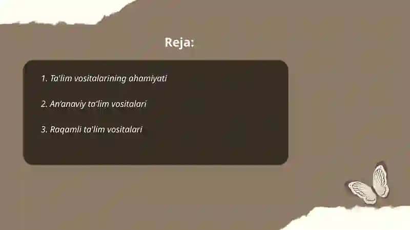 Ta'lim Vositalari Haqida Tushuncha 2