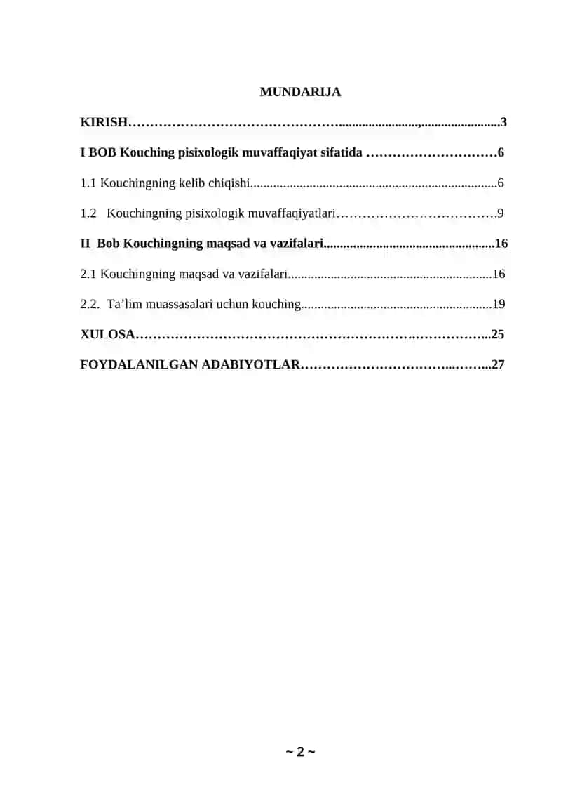 Kouching Pisixologik Muvaffaqiyat 2