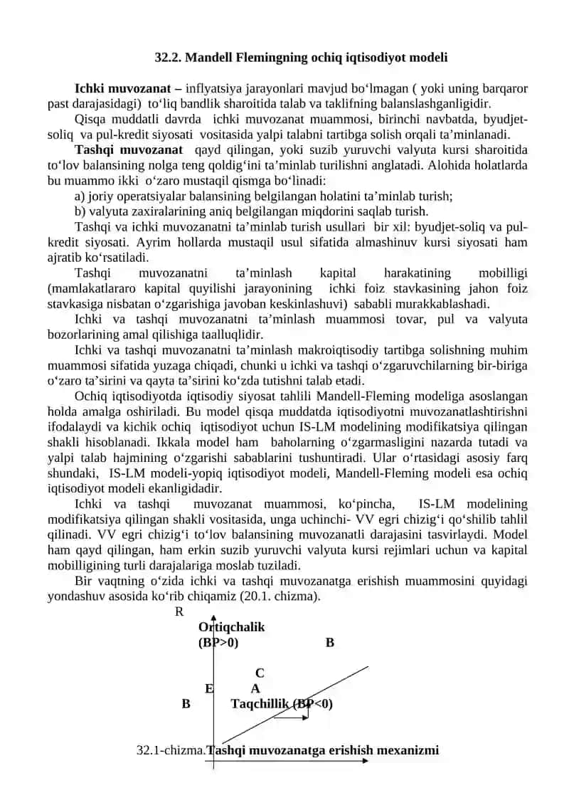 OCHIQ IQTISODIYOTDA MENDELL-FLEMING MODELI 2