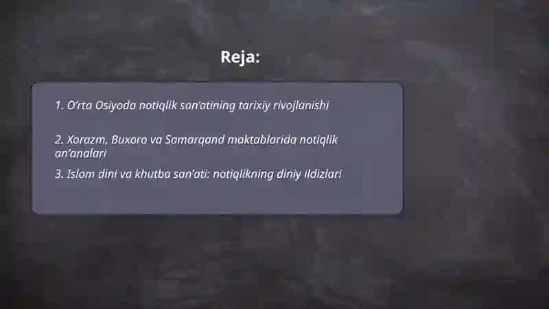 Oʻrta Osiyoda notiqlik san’ati 2