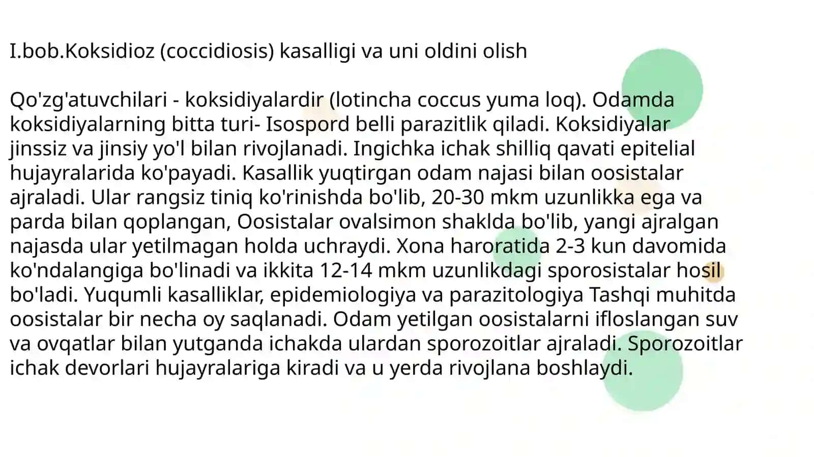 Koksidioz va uni oldini olish 2