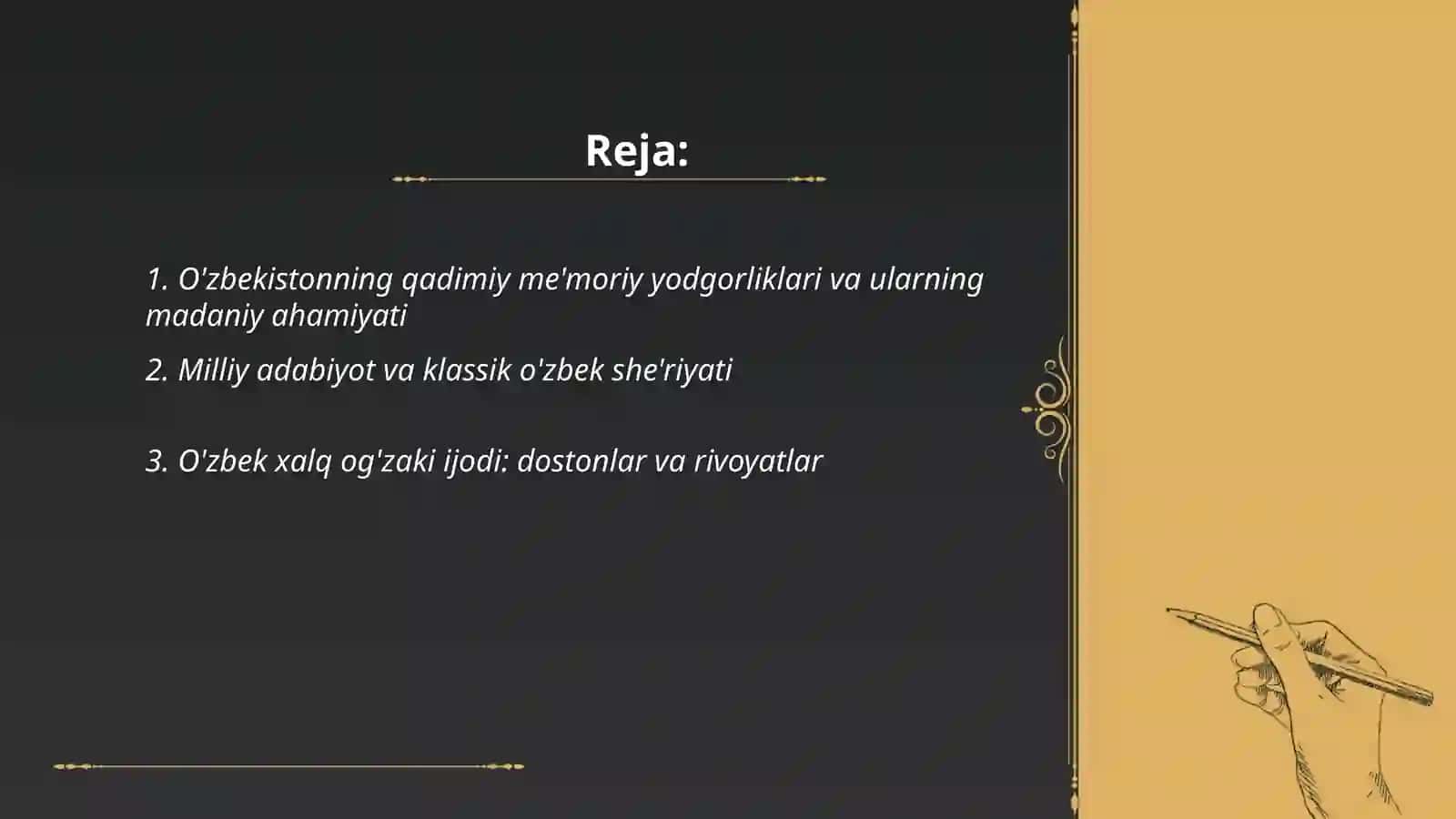 O'zbekiston Respublikasining Manaviy va madaniy merosi 2