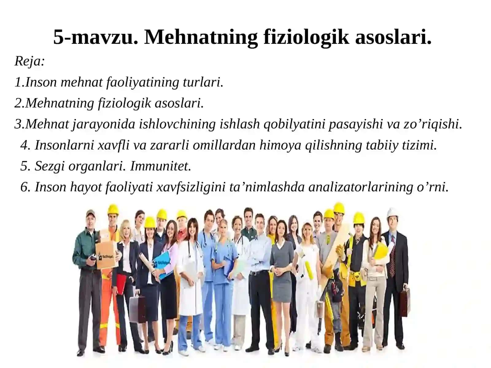 HAYOT FAOLIYATI HAVFSIZLIGI 2