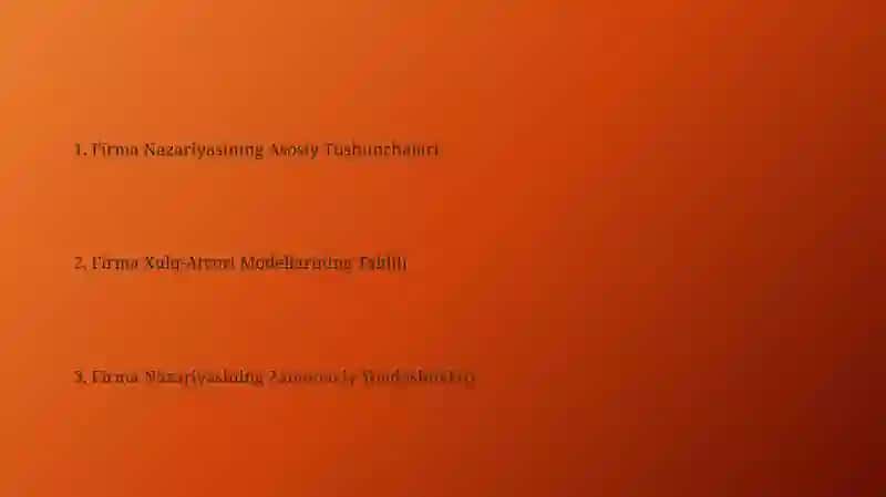 Firma nazariyasi 2
