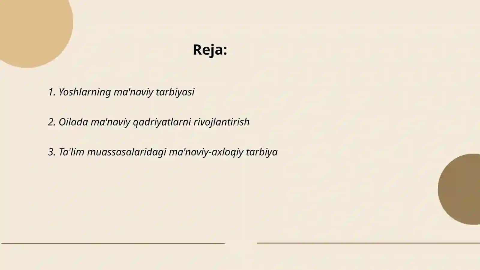 Yoshlarning ma'naviy tarbiyasi 2