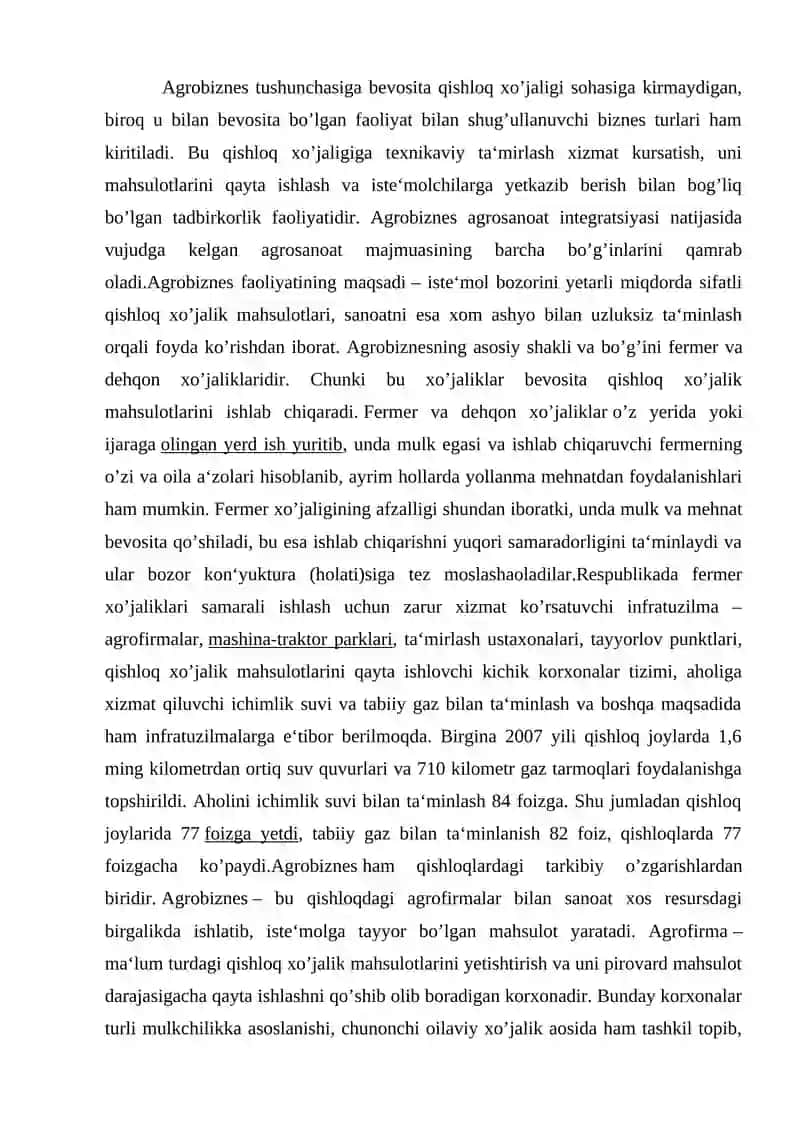 Agrobiznes va uning turlari 2