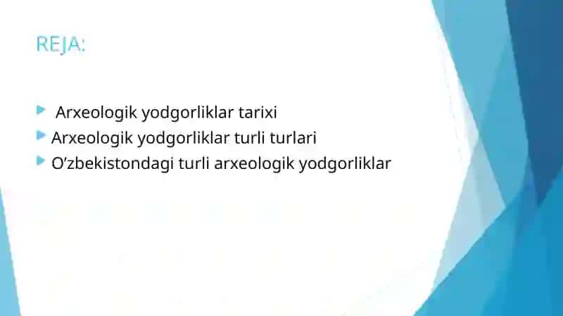 Arxeologik yodgorliklar va ularning turlari prezintatsiya 2