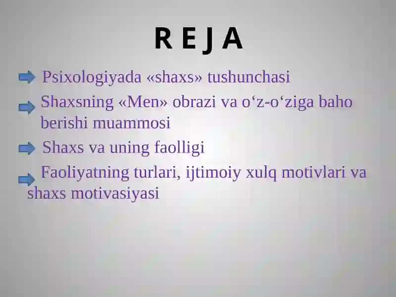 Psixologiyada «shaxs» tushunchasi 2