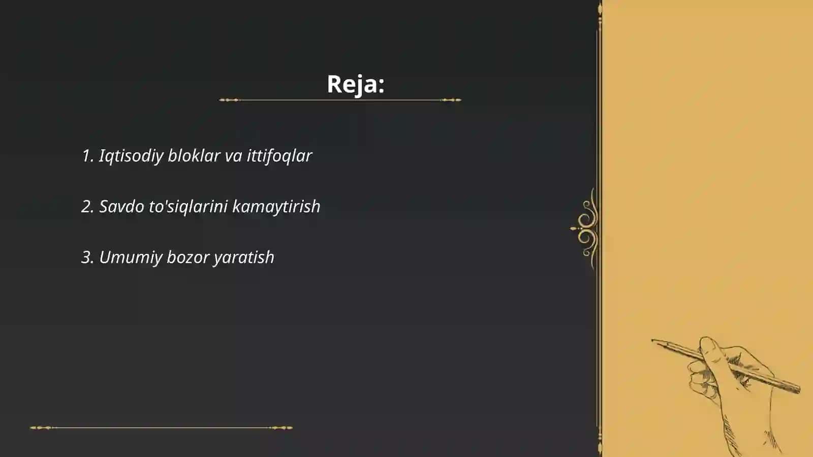 Iqtisodiy bozorlar va ittifoqlar 2