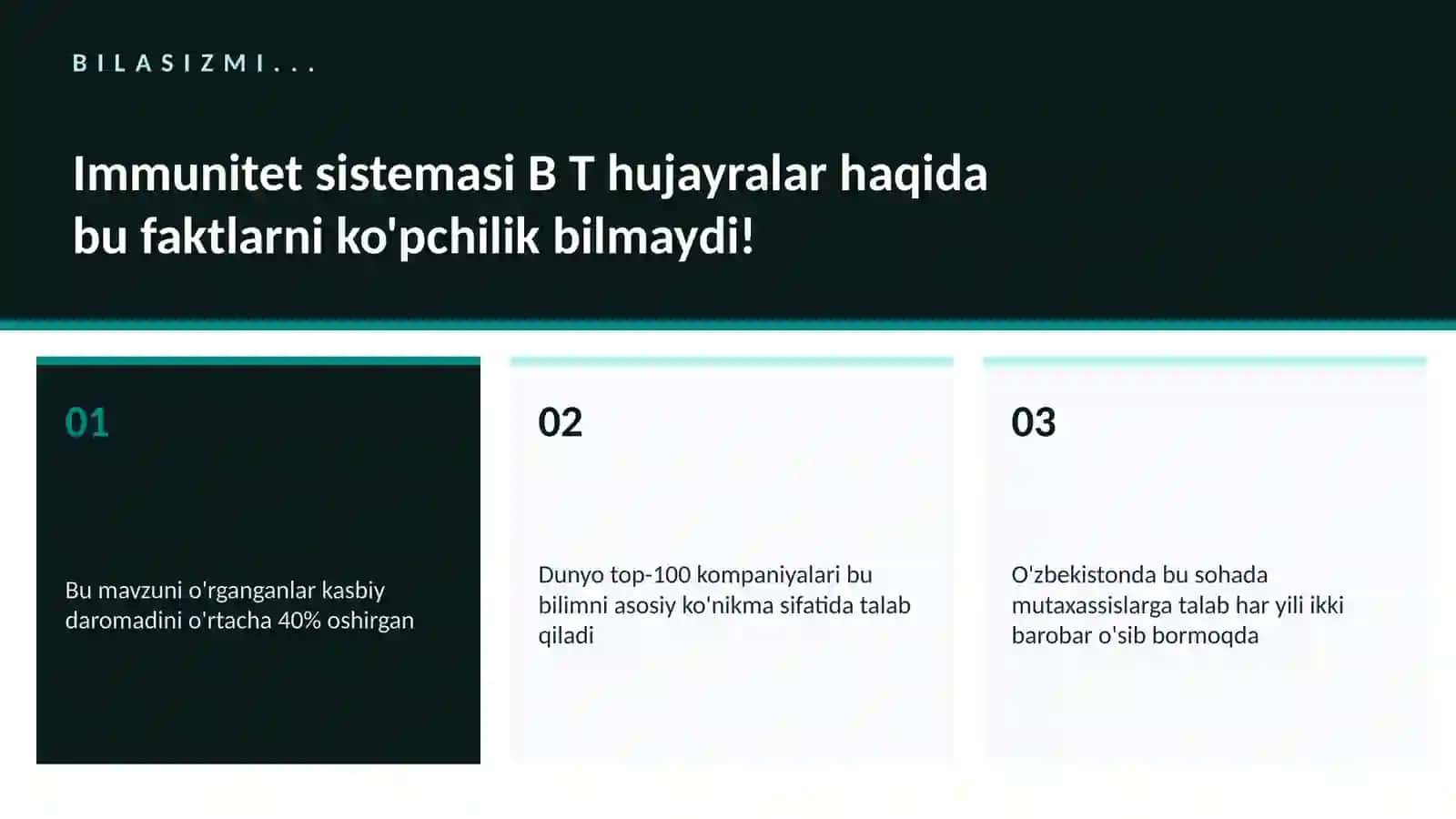 Immunitet sistemasi B T hujayralar 2