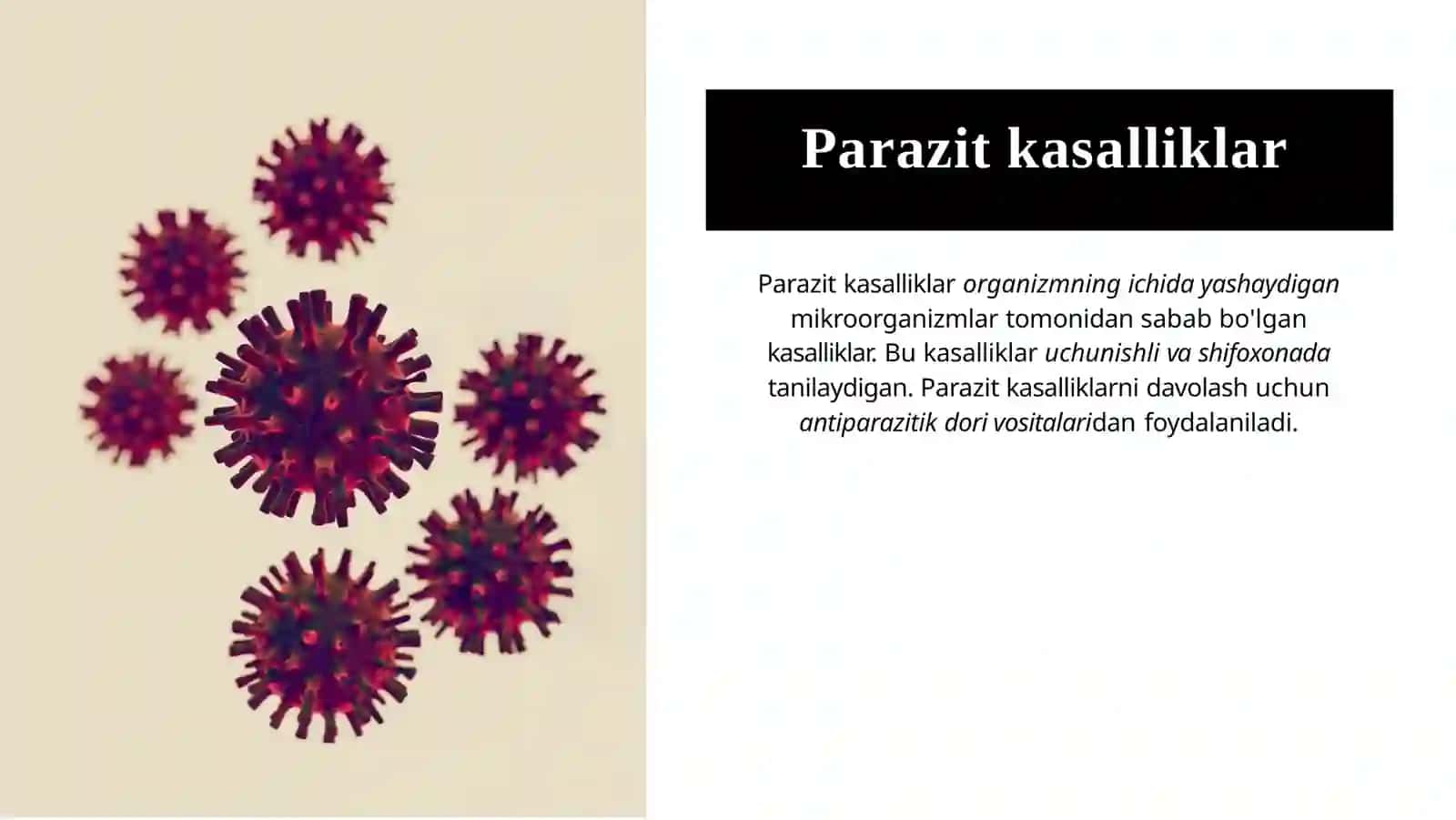 Parazit kasalliklar va diagnostika usullari 2