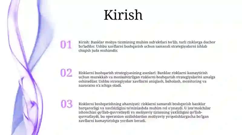 Bank Risklarini Boshqarish Strategiyasi Asoslari 2
